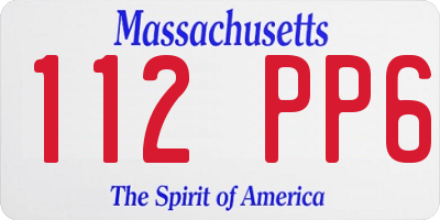 MA license plate 112PP6