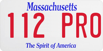 MA license plate 112PR0