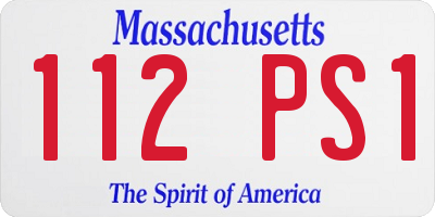 MA license plate 112PS1