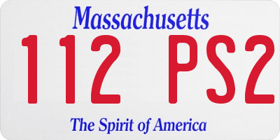 MA license plate 112PS2