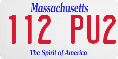 MA license plate 112PU2