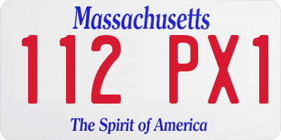 MA license plate 112PX1