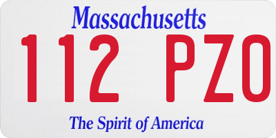 MA license plate 112PZ0