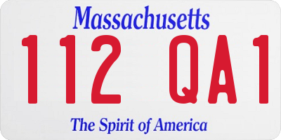 MA license plate 112QA1