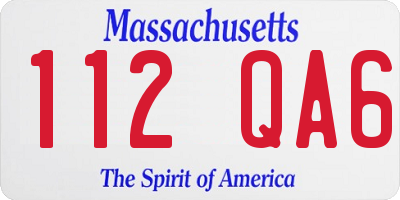 MA license plate 112QA6