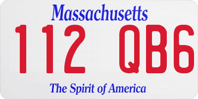 MA license plate 112QB6