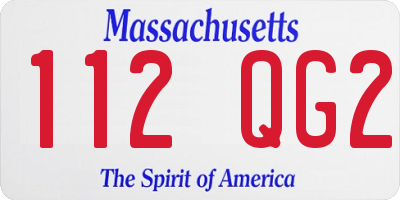 MA license plate 112QG2