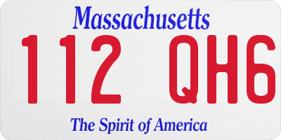 MA license plate 112QH6