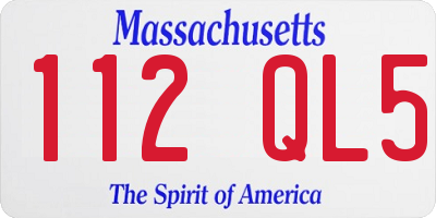 MA license plate 112QL5