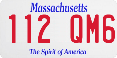 MA license plate 112QM6