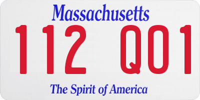 MA license plate 112QO1