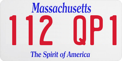 MA license plate 112QP1