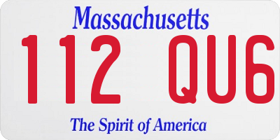 MA license plate 112QU6
