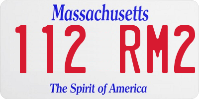 MA license plate 112RM2