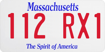 MA license plate 112RX1