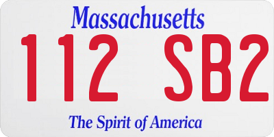 MA license plate 112SB2
