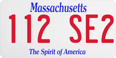 MA license plate 112SE2