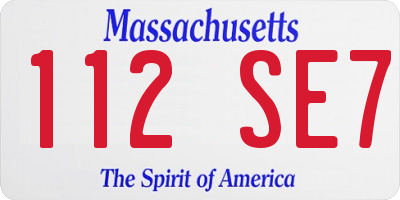 MA license plate 112SE7