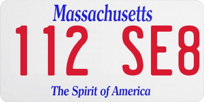 MA license plate 112SE8