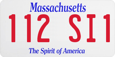 MA license plate 112SI1