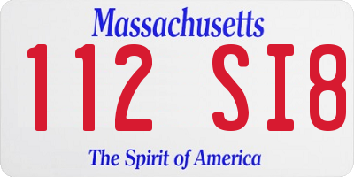 MA license plate 112SI8