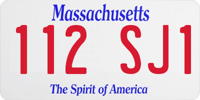 MA license plate 112SJ1