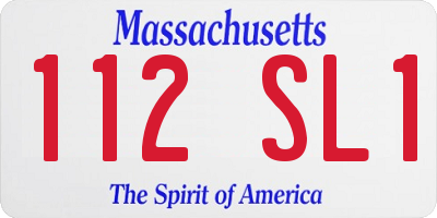 MA license plate 112SL1