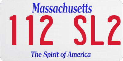 MA license plate 112SL2