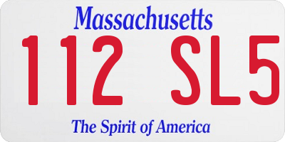 MA license plate 112SL5