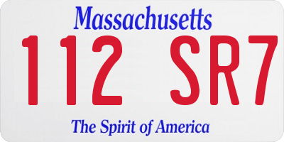 MA license plate 112SR7
