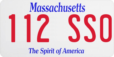 MA license plate 112SS0