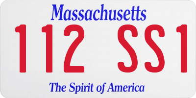 MA license plate 112SS1