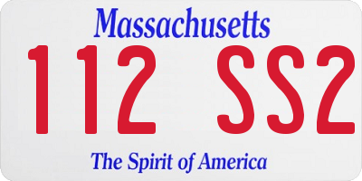MA license plate 112SS2