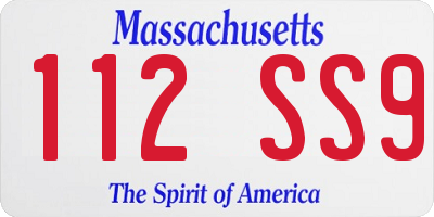 MA license plate 112SS9