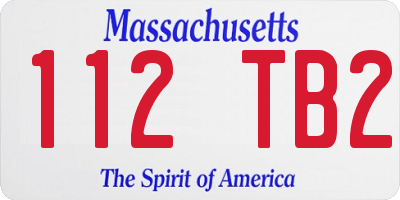 MA license plate 112TB2