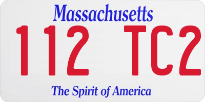 MA license plate 112TC2