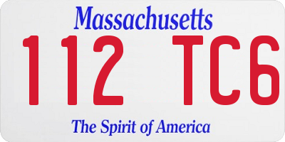 MA license plate 112TC6