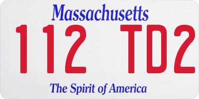 MA license plate 112TD2