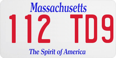 MA license plate 112TD9