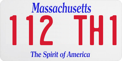MA license plate 112TH1