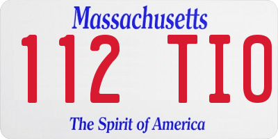 MA license plate 112TI0