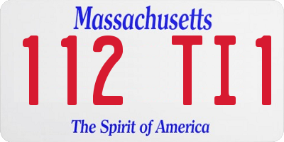 MA license plate 112TI1