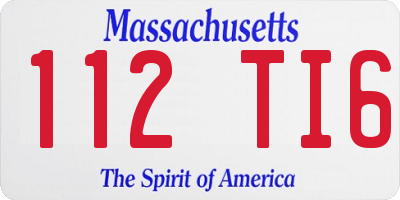 MA license plate 112TI6