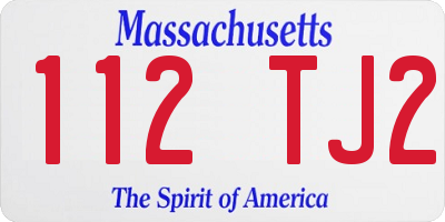 MA license plate 112TJ2
