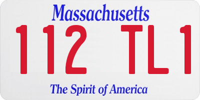 MA license plate 112TL1