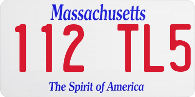 MA license plate 112TL5