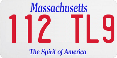 MA license plate 112TL9