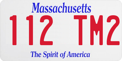 MA license plate 112TM2