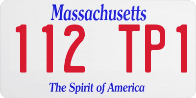 MA license plate 112TP1