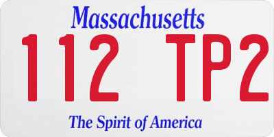 MA license plate 112TP2